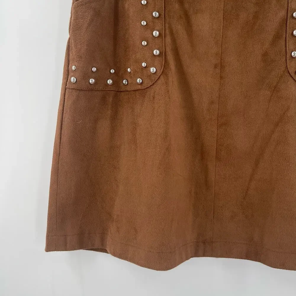 BB DAKOTA Skirt Size 0 Faux Suede Steve Madden Country Western Cowgirl Cowboy